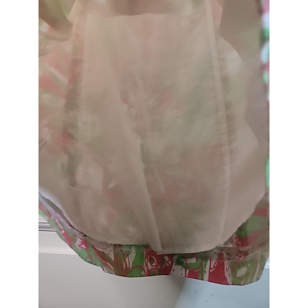 Lilly Pulitzer Shift Dress Women's 10 Pink Green EUC Beachy Preppy Tropical - Picture 5 of 7